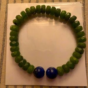 Beautiful jade and lapis bracelet